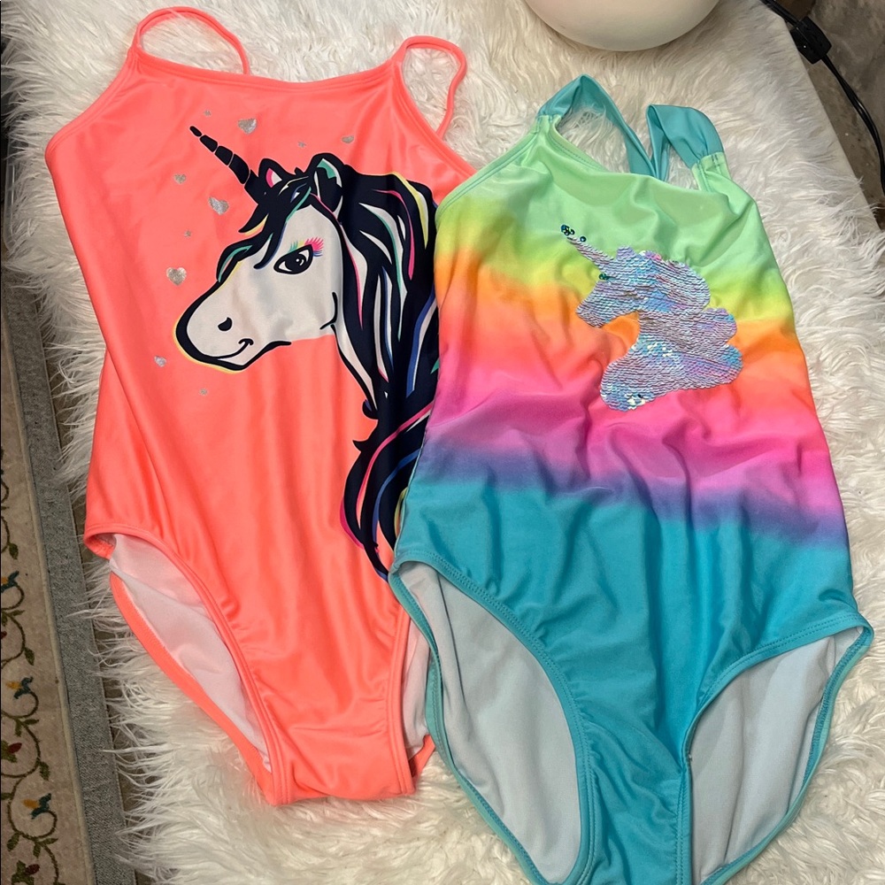 Cat & Jack Coral Swimsuit bundle